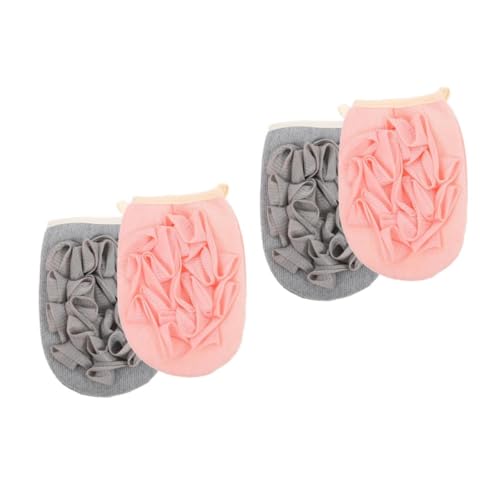 HAPINARY 4 Teiliges Badetuch Set, Bade Und Massagehandschuhe, Peeling Handtuch, Dusch Peeling Handschuhe, Bade Peeling Handschuhe, Schrubbhandschuhe, Peeling Körper Peeling Handtuch, von HAPINARY