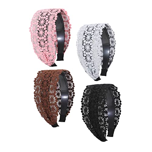 HAPINARY 4stücke Stirnbänder Dekorative Stirnbänder Spitze Mädchen Kopfschmuck Rutschfeste HAPINARY 4stücke Stirnbänder Dekorative Stirnbänder Spitze Mädchen Kopfschmuck Rutschfeste von HAPINARY