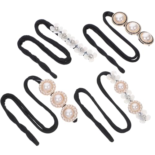 HAPINARY 4-teiliger Haarknotenformer Mit Perlen Lockenwickler Und Duttmacher Für Haarstyling Werkzeug Zur Einfachen Herstellung Von Dutts Für Frauen Und Mädchen von HAPINARY