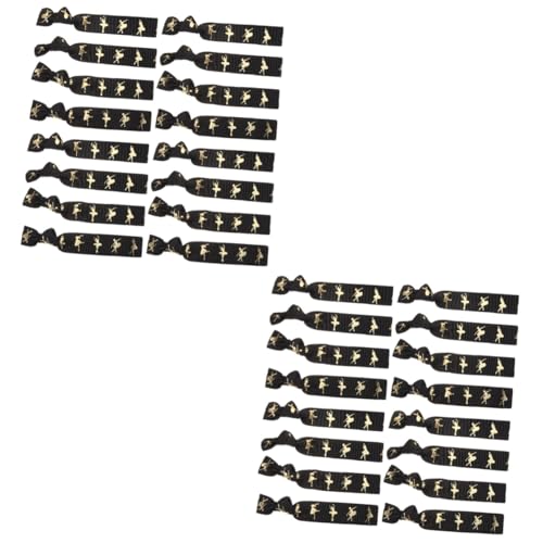 HAPINARY 40 Stck. Haargummis Knick Elastische Ponytail Holder mit Ripsband für Damen für Sport Yoga und Freizeitaktivitäten von HAPINARY