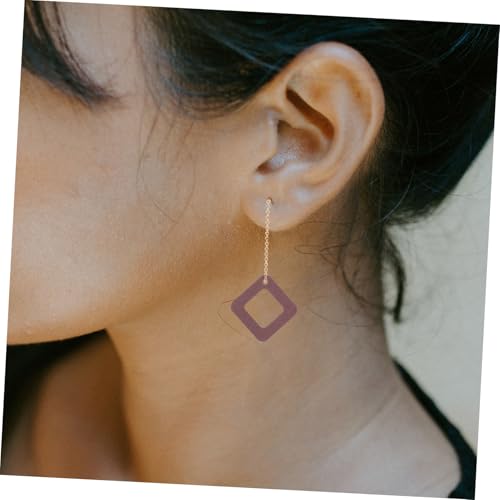 HAPINARY 40 Stück Holz Ohrschmuck Charms Flache Hohe Quadratische Holzanhänger für DIY Damen Boho Ohrringe Handwerkszubehör für Kreative Schmuckgestaltung von HAPINARY