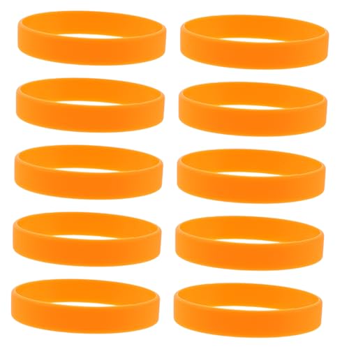 HAPINARY 48 Stück Orange Silikon-armbänder Dehnbar Blanke Wristlets Robust für Sport Teams Events Party von HAPINARY