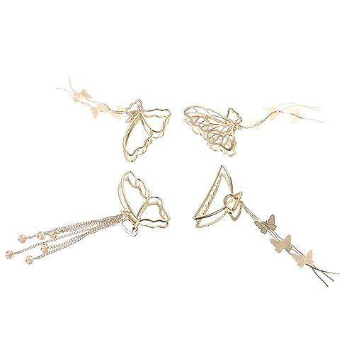 HAPINARY 4Pcs Metall Haare Haarklammern Haare Haken Schnitthaare Haare Catch Clip Schmetterling Ohrringe Duck Perlhaar Clip Haarzubehör Für Mädchen Schmetterlinge Haarkiefer Clip Golden HAPINARY 4Pcs Metall Haare Haarklammern Haare Haken Schnitthaare Haare Catch Clip Schmetterling Ohrringe Duck Perlhaar Clip Haarzubehör Für Mädchen Schmetterlinge Haarkiefer Clip Golden von HAPINARY