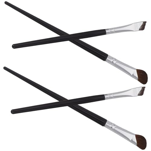HAPINARY 4stücke Abgewinkelter Eyeliner Pinsel Augenbrauen Pinsel Nase Konturpinsel Flacher Concealerpinsel Kleiner Make-up Kosmetikpinsel Für Cat-eye Augen-make-up von HAPINARY