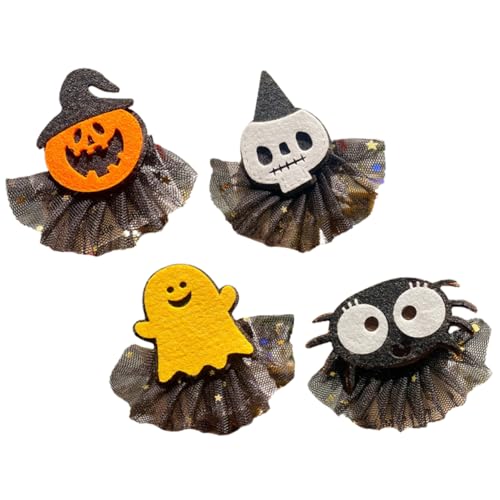 HAPINARY 4er-set Halloween-haarspangen Haarschmuck Für Mädchen Kürbis Clips Accessoires Für Festivals Haar-schmuck Für Halloween-partys von HAPINARY
