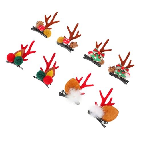 HAPINARY 4paare Weihnachts-rentierhorn-haarspangen Für Mädchen Bunte Haarschmuck-accessoires Für Feste Fotorequisiten Und Partys Für Erwachsene von HAPINARY