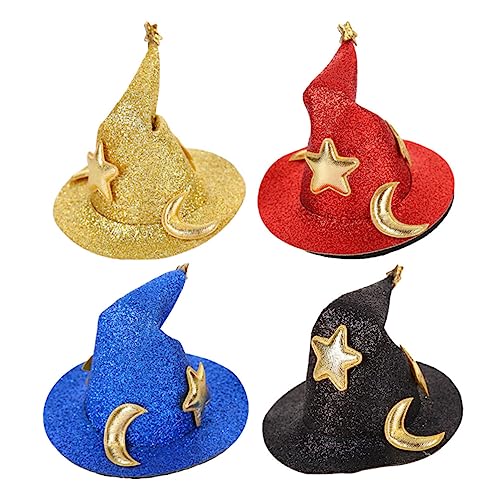 HAPINARY 4stücke Halloween Haarklammern Mit Hexenhut-form Dekorative Haarspangen Für Partys Schicke Haarschmuck Für Mädchen Und Frauen in Bunten Farben von HAPINARY