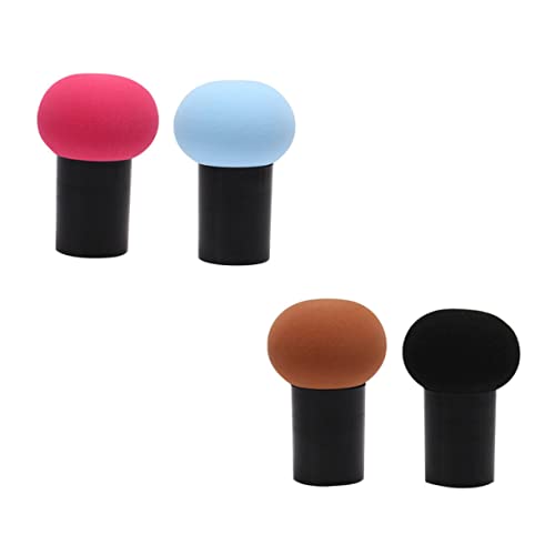 HAPINARY 4stücke Kreative Pilz Geformt Make-up Pulver Puff Schönheit Kosmetische Für Flüssige Foundation Schutzcreme -creme Sonnenschutz Zur Nassanwendung Und Trockenpuder Lidschatten von HAPINARY