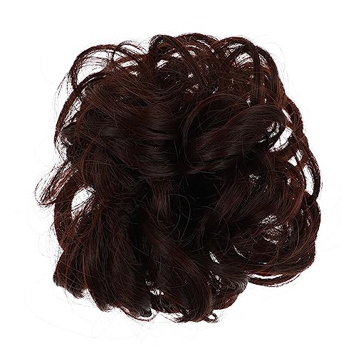 HAPINARY 4stücke Messy Bun Haarteil Für Frauen Lockiges Chignon Aus Synthetischen Fasern Für Hochsteckfrisuren Hochzeit Partys Und Alltag Tiefbraun von HAPINARY