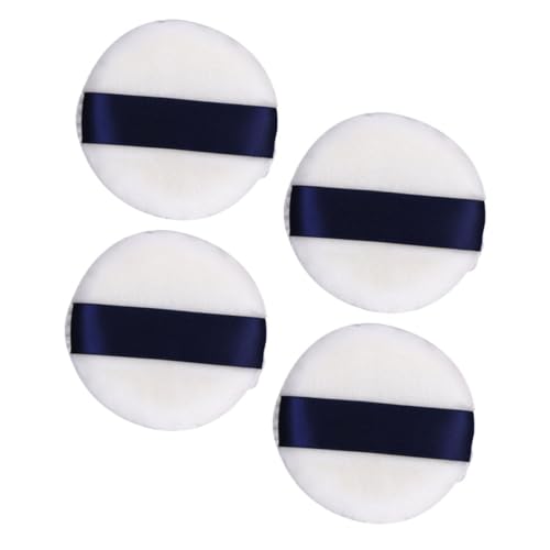 HAPINARY 4stücke Puderquaste Runde Make-up-puderquaste Mit Band Für Frauen Und Mädchen Hautfreundlich Wiederverwendbar von HAPINARY