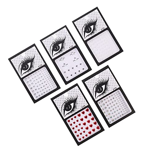 HAPINARY 5blätter Strass Augen Körper Aufkleber Festival Zubehör Gesichts Dekorationen Party Make-up Körper Schmuck Anpassbar Für Festivals Tanz Halloween Cosplay von HAPINARY