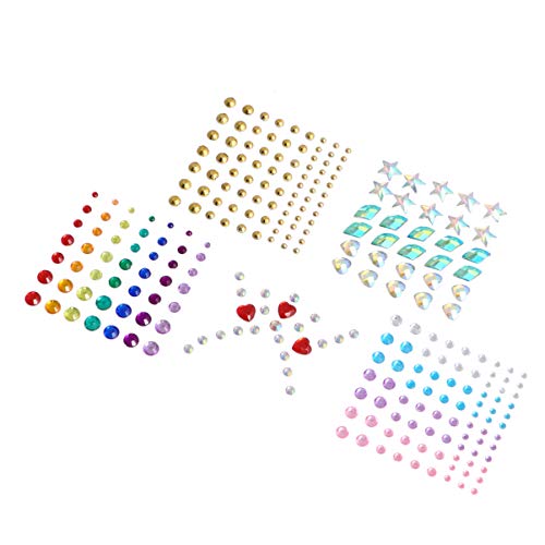 HAPINARY 5 Blätter Face Gems Selbstklebende Strass-aufkleber Für Make-up Nail Art Dekorationen von HAPINARY