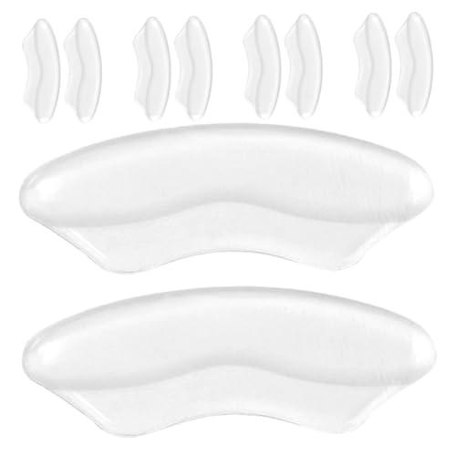 HAPINARY 5paare Fersenpolster Gel-einlagen Für Große Schuhe Selbstklebende Doppellagige Fersenpolster Für Damen Und Herren Komfortable Rutschfeste Lösung Für Schmerzfreies Laufen von HAPINARY