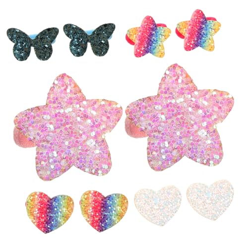 HAPINARY 5paare Glitzer-haargummis Für Mädchen Elastisch Mit Glitzerpailletten Haargummis Für Junge Mädchen Für Pferdeschwanzhalter Party Und Alltag Geeignet von HAPINARY