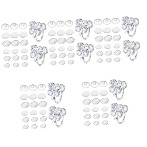 HAPINARY 5 Sets Silikon-ohrring-pads Ohrclip-verschlüsse Bequeme Kissen Ohrpolster Heber 60 Stück * 5 von HAPINARY