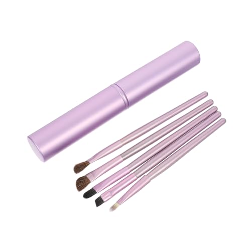 HAPINARY 5 Stk Lidschattenpinsel Aus Rosshaar Dünner Eyeliner-pinsel Mascara-bürste Schminkpinsel Für Mädchen Flacher Eyeliner-pinsel Reise-make-up-pinsel Violett Reisen Maskara Augen von HAPINARY