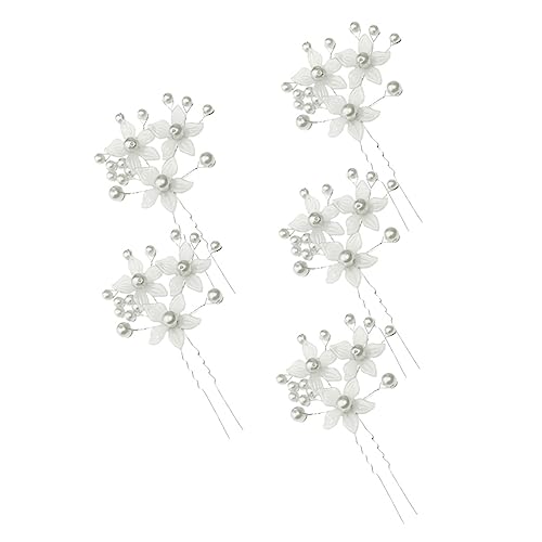 HAPINARY 5 Stück Vintage Perlenhaarnadeln U-förmige Haarnadel Blumenkopfschmuck Stilvolle Kopfbedeckung Für Brautschmuck HAPINARY 5 Stück Vintage Perlenhaarnadeln U-förmige Haarnadel Blumenkopfschmuck Stilvolle Kopfbedeckung Für Brautschmuck von HAPINARY