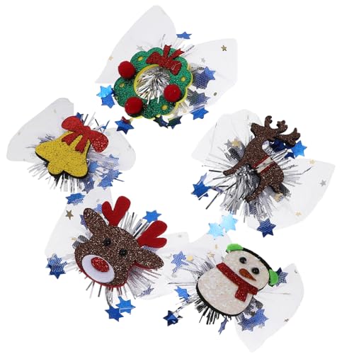 HAPINARY 5er Satz Kinder Weihnachts Haarclips Filz Haarspangen Mädchen Party Zubehör von HAPINARY