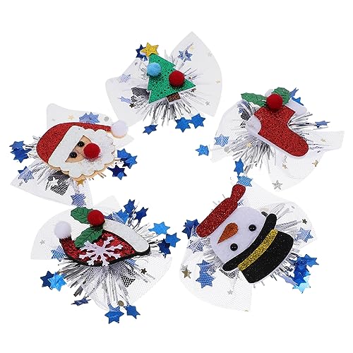HAPINARY 5stücke Weihnachten Stil Haarspangen Für Mädchen Und Damen Weihnachts Haarnadeln Aus Filz Und Stoff Weihnachtshaarspangen Für Party Und Bühnenauftritte von HAPINARY