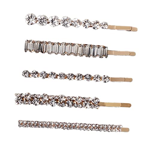 HAPINARY 5 Stücke Glitzer Haarnadeln Strass Haarspangen für Damen Rutschfestes Haarschmuck Satz für Hochzeiten Partys und Feste von HAPINARY