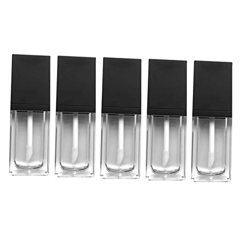 HAPINARY 5 Stücke Schwarz Lip Gloss Flaschen Platz Lip Tube Container 10ml für Reise Kosmetik von HAPINARY