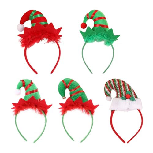 HAPINARY 5-teiliges Weihnachts-haar-schmuck-set Aus Material Für Party-haar-bänder Und Stirnbänder Für Kinder Und Erwachsene von HAPINARY