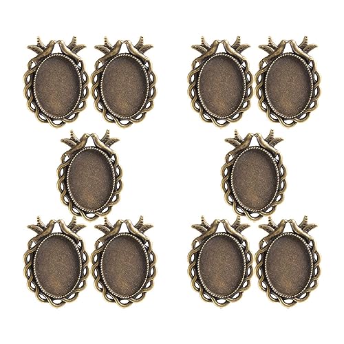 HAPINARY 50 Stück Schmuckanhänger Zur Schmuckherstellung Im Vintage-stil Metallanhänger-tabletts Und Lünette von HAPINARY