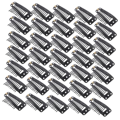 HAPINARY 50stücke Frauen Haarverlängerungsclips Perücken Druckknopfclips Haaraccessoires Hutbefestigung Metall Haarnadel Zubehör von HAPINARY