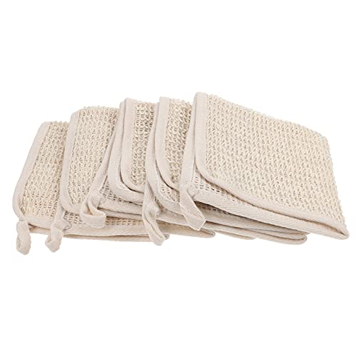 HAPINARY -lasting Leinen-badetücher 5er-pack Peeling-waschtuch Für Körper Und Gesicht von HAPINARY