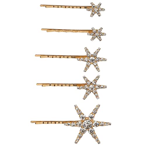 HAPINARY 5St Galaxie-Strass-Haarspange Haarschmuck Stern Haarspangen Tiara Haarklammer Haarstyling-Accessoires Star-Accessoires Mädchen Kopfbedeckung Zubehör Haarnadel von HAPINARY