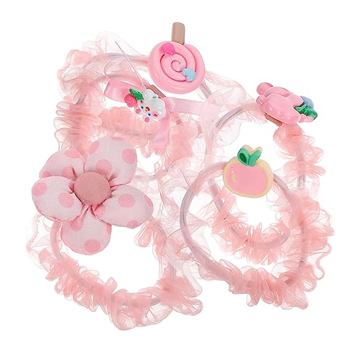 HAPINARY 5stücke Haargummis Für Mädchen Elastische Haarbänder Mit Süßem Design Für Geburtstagsfeiern Familienfotos Und Alltag Stretchbare Praktische Haaraccessoires Für Kleinkinder von HAPINARY
