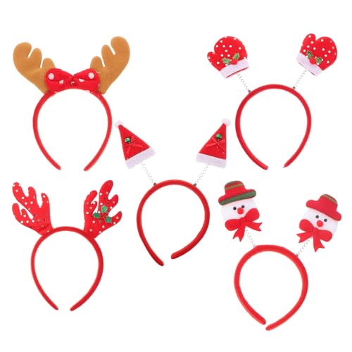 HAPINARY Weihnachtsstirnband Dekorativ 5 Stück Schneemannkopf Haarschmuck Für Partykinder Kinder Größe von HAPINARY
