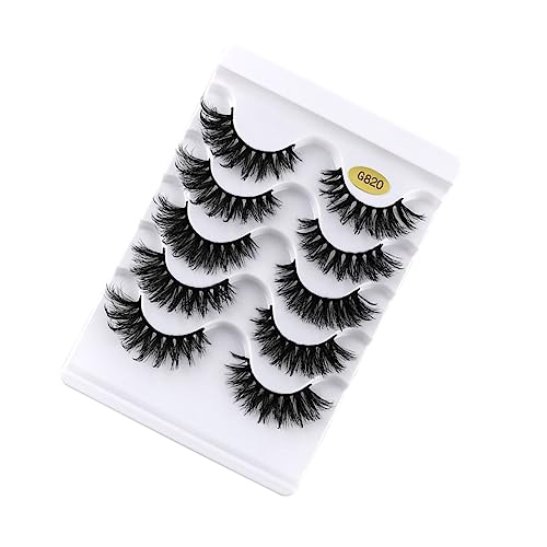 HAPINARY 5paare Natürliche Falsche Wimpern Wimpernverlängerungen Für Frauen Make-up-augen-dekore Party-halloween-weihnachten-kostüm-verwendung von HAPINARY