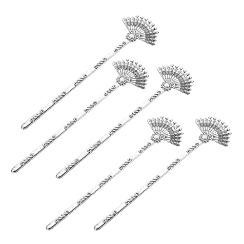 HAPINARY 5st Alu-fan-haarnadel Haarstäbchen Für Frauen Haarschmuck Für Mädchen Frauenhaarstock Haarstäbchen Für Brötchen Haarspangen Für Mädchen Hochzeitshaarschmuck Für Frauen von HAPINARY