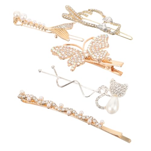 HAPINARY 5st Haarnadel Hochzeitsdeko Haarklammern Aus Strass Haarstyling-clips Clips Zur Haarfixierung Haarstyling-klemmen Modische Haarspangen Legierung Haarschmuck Mädchen von HAPINARY