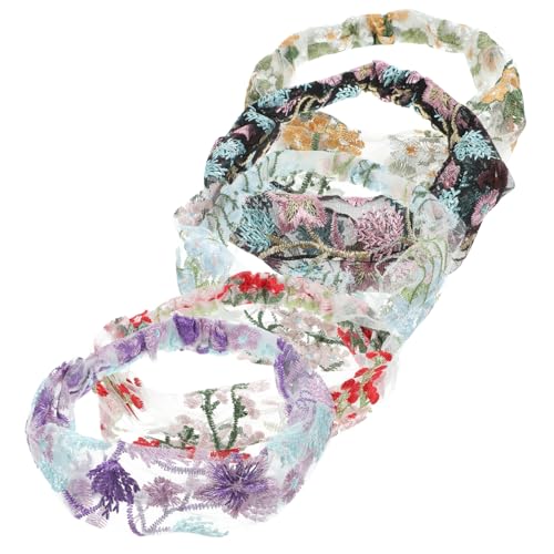 HAPINARY 5st Make-up-haarband Haarbandanas, Stirnbänder Dehnbare Haargummis Stirnbänder Für Das Haar-make-up Von Frauen Schal Blumenbandana Haarmaske Stoff Fräulein Ohr von HAPINARY