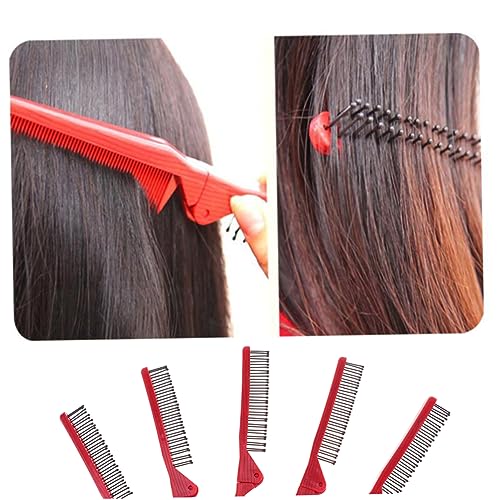 HAPINARY 5St Doppelseitiger Haarschnittkamm Stylingkamm für Männer Kamm zum Stylen Friseurkamm lockengel curly hair Kämme Haarbürste Haarwerkzeuge Zahn Haarkamm Tasche Zahn Kamm Mann rot von HAPINARY