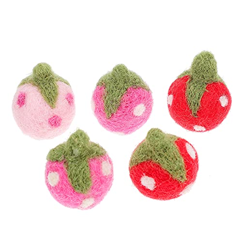 HAPINARY 5stücke Handgefertigte Erdbeerornamente Diy Anhänger Brosche Haarnadel Bastel-dekor-patches Aus Hochwertigen Materialien Für Kleidung Und Accessoires von HAPINARY