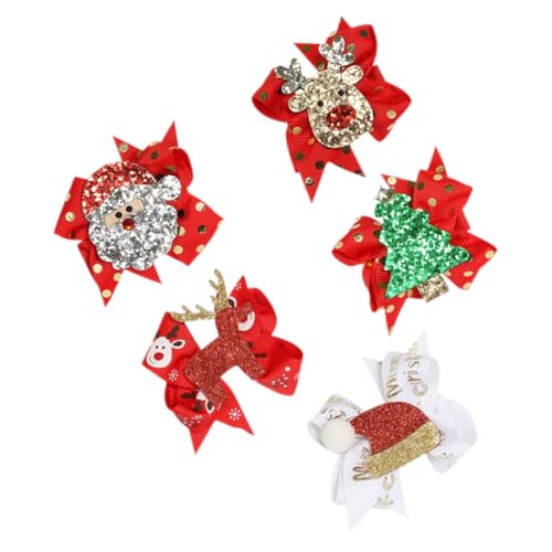 HAPINARY 5stücke Metall Haarspangen Süße Haarnadel Weihnachtshaarspangen Kleine Haarspangen Haarschmuck Für Frauen Junge Mädchen Festlich von HAPINARY
