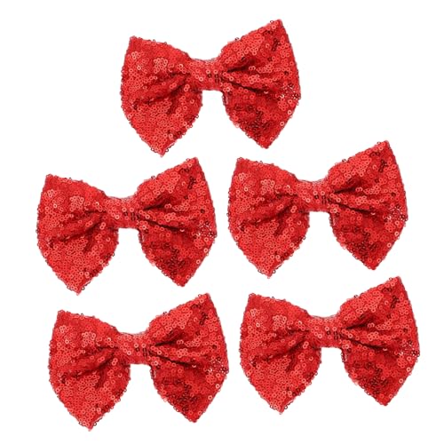 HAPINARY 5stücke Teiliges Weihnachts Haarschmuck Mit Glitzer Und Pailletten Niedliche Schleifen-haarspangen Für Mädchen Für Festliche Anlässe Und Tägliche Nutzung von HAPINARY