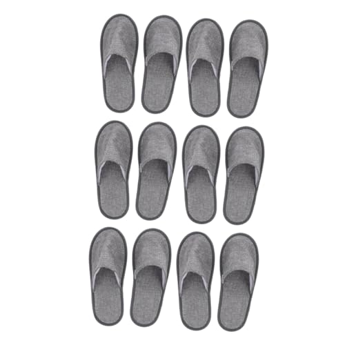 HAPINARY 6 Paare Faltbare Unisex Hausschuhe aus Atmungsaktivem Material Bequeme Reise und Spa Slipper für Damen und Herren Leichte Tragbare Pantoffeln für Hotel Zuhause und Beauty Salon von HAPINARY