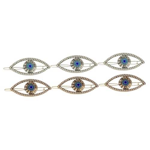 HAPINARY 6 Stck. Haarnadel Abs Anstecknadel Für Den Bösen Blick Haar-pferdeschwanz-extensions Kämme U Haarbürste Stirnbänder Haarkämme Für Frauen Böses Auge Haarspange Rechnung Legierung von HAPINARY