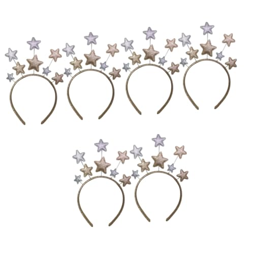 HAPINARY 6 Stk Stern Haarband Kinder Stirnbänder Haargummis Für Kinder Kopf Boppers Geburtstagsparty-stirnband Sternhaar Stern-haarband Partyhaar Für Mädchen Pentagramm-kopfbedeckung von HAPINARY