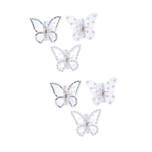 HAPINARY 6stücke Teiliges Schmetterling Haarspangen Für Frauen Praktische Haarklammern Mit Perlen Und Strass Für Styling Haltbarkeit Und Komfort Beim Make-up Duschen Und Sport von HAPINARY