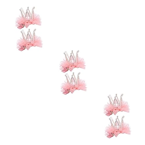 HAPINARY 6stücke Mädchen Haarschmuck Mit Glitzer-krone Und Netzdesign Stylishe Haarspangen Für Junge Mädchen Für Alltagslooks Und Besondere Anlässe von HAPINARY