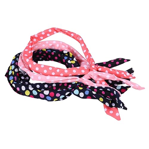 HAPINARY 6 Stück Haarbänder Mit Schleife Und Ohrbügel Gepunktete Schal-stirnbänder Für Frauen Schleifen-haarhalter Retro-schleife Wickel-stirnband Größe Anpassbar Zufällige Farbe von HAPINARY