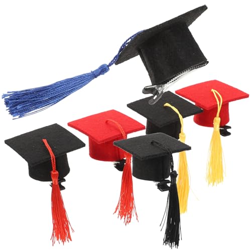 HAPINARY 6-teilige Haarspangen Mit Abschlusskappe Mini-doktorhut-haarspangen Für Abschlussfeier Kopfschmuck Für Frauen von HAPINARY