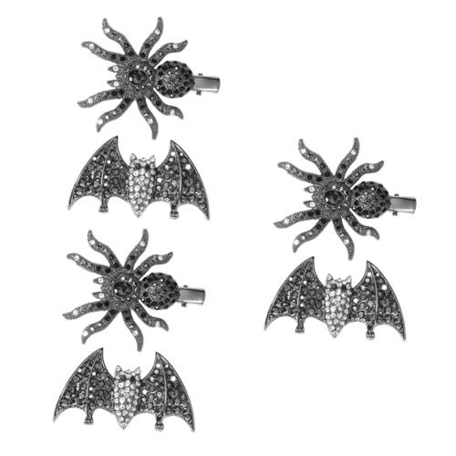 HAPINARY 6 Stück Haarspangen Mit Strasssteinen, Haarstyling Zubehör, Halloween Haarschmuck, Gothic Haarspangen, Haarspange, Für Frauen, Halloween, Gothic Haar von HAPINARY