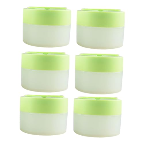 HAPINARY 6stücke Kosmetikbehälter Aus Kunststoff Mit Magnetischem Löffel Für Make-up-proben Leere Lotionstiegel Reisebehälter Kleine Plastiktiegel Probenbehälter Geeignet Für von HAPINARY