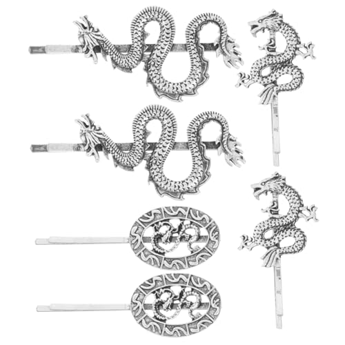 HAPINARY 6stücke Metall Drachen Haarnadeln Retro Punk Bobby Pins Haaraccessoires Für Mädchen Party Kopfbedeckung Zubehör Mit Drachen-motiven Für Alltagsfrisuren Und Kostüme von HAPINARY